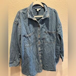 100% Cotton Denim Boyfriend Shirt